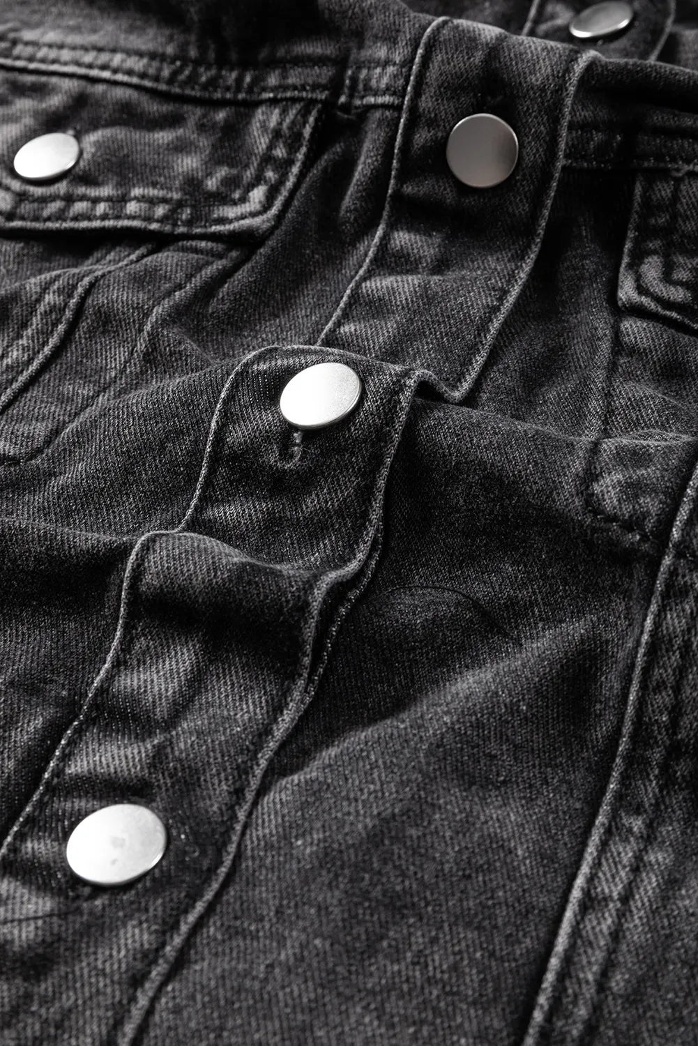 Distressed Drawstring Long Sleeve Hooded Denim Jacket-Angel Casuals