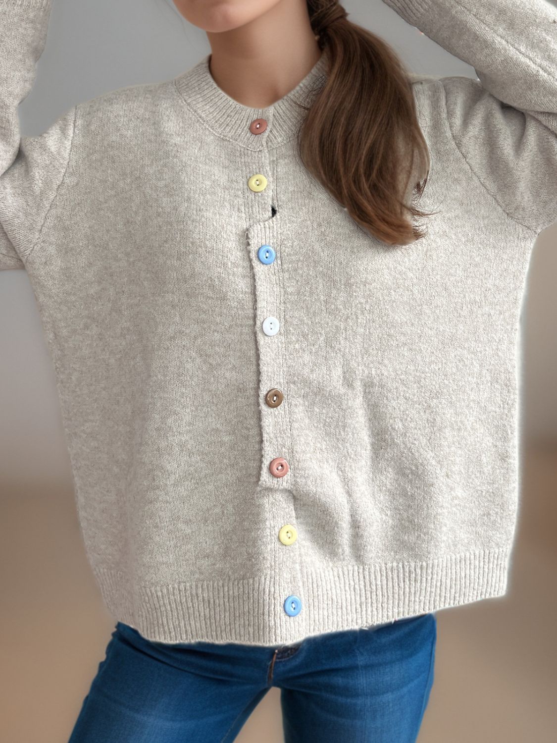 Button Down Long Sleeve Cardigan-Angel Casuals