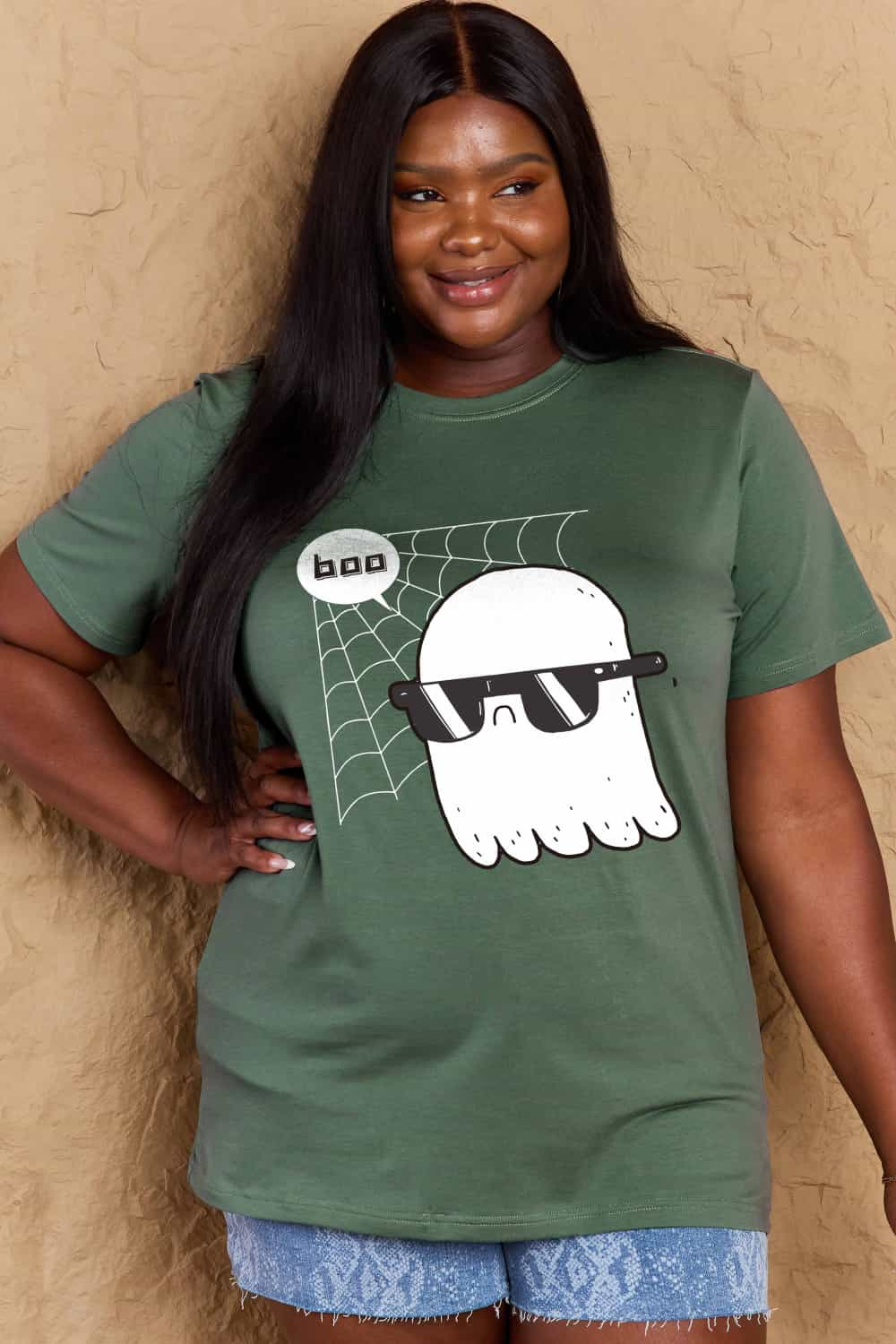 Simply Love Full Size BOO Graphic Cotton T-Shirt-Angel Casuals