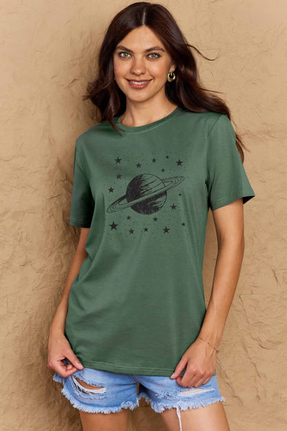 Simply Love Full Size Planet Graphic Cotton T-Shirt-Angel Casuals