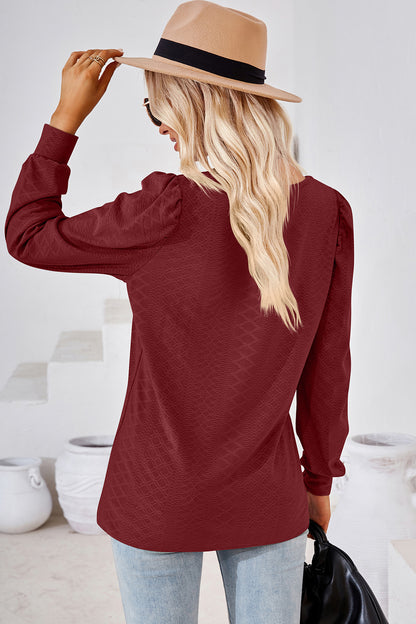 Square Neck Puff Sleeve T-Shirt-Angel Casuals
