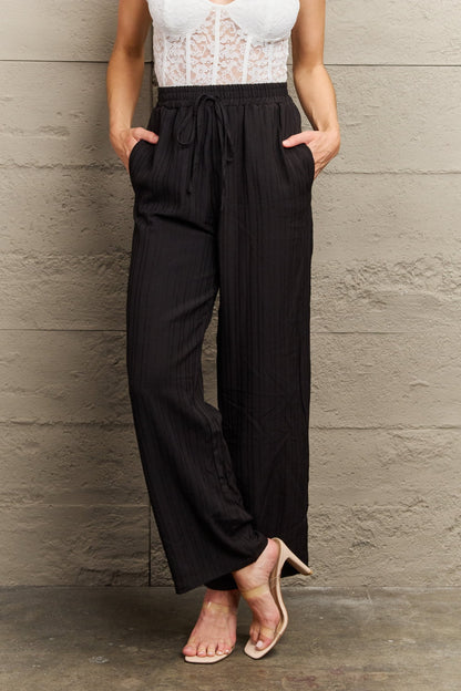 Tie Waist Long Pants-Angel Casuals