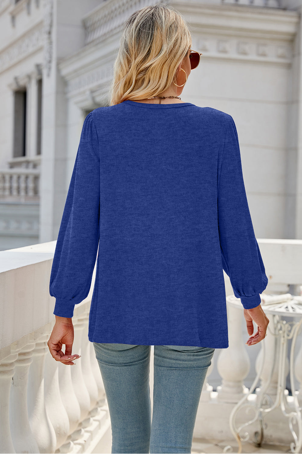 Round Neck Long Sleeve Top-Angel Casuals