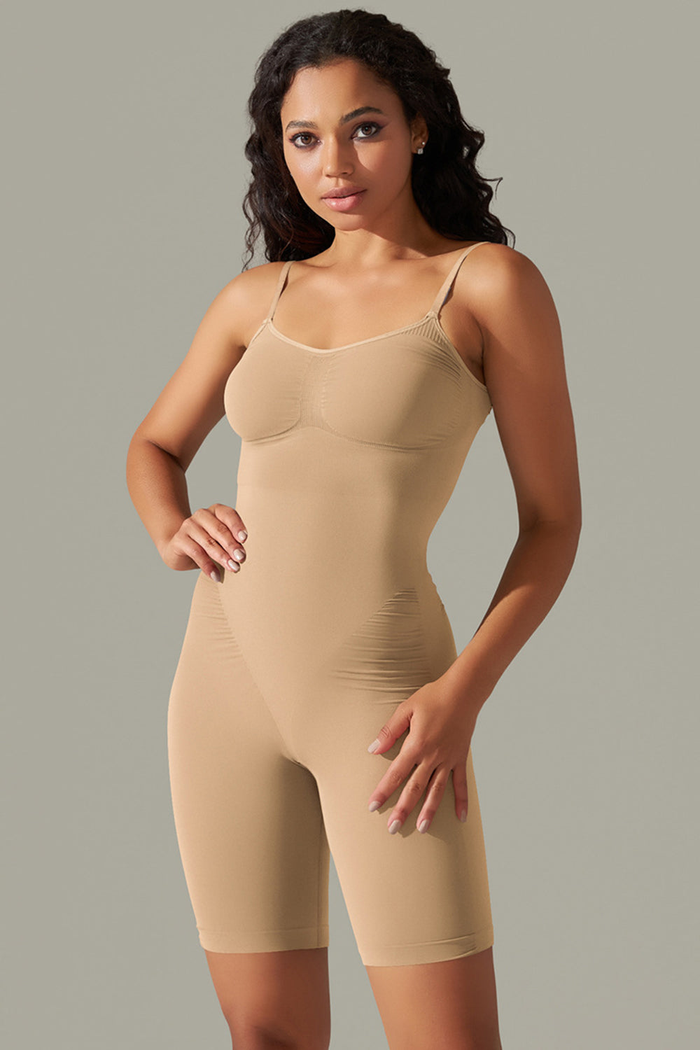 Spaghetti Strap Active Romper-Angel Casuals