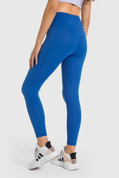 High Waist Ankle-Length Yoga Leggings-Angel Casuals