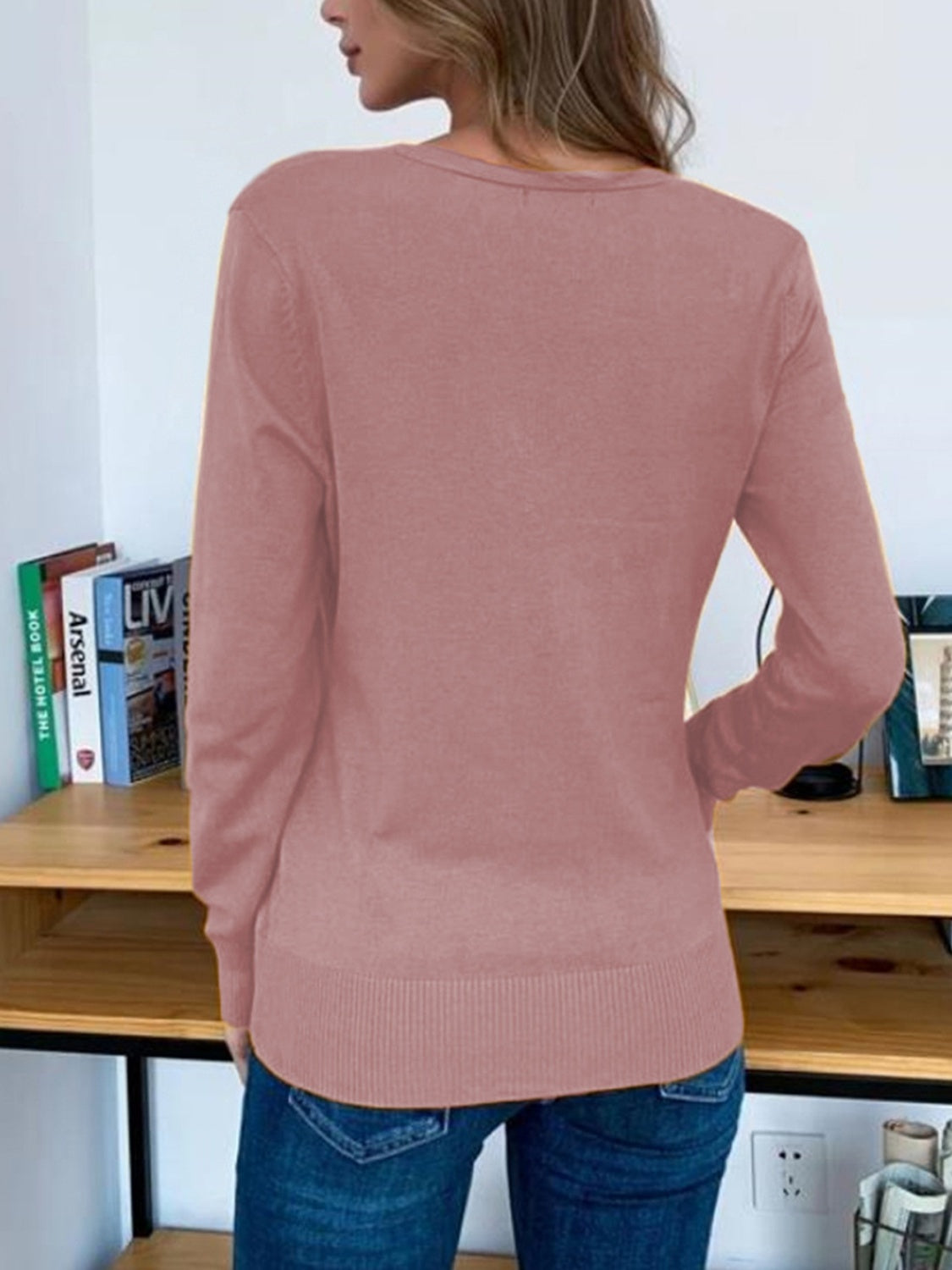 Button Up Long Sleeve Cardigan-Angel Casuals