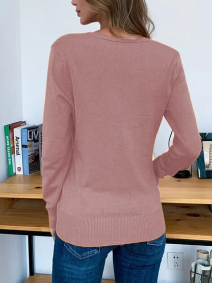 Button Up Long Sleeve Cardigan-Angel Casuals