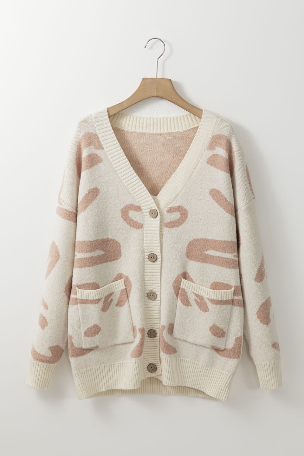 Leopard V Neck Button Down Cardigan-Angel Casuals