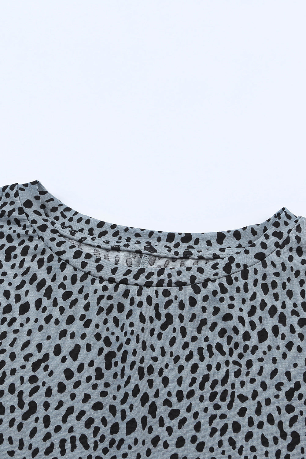 Animal Print Round Neck Tunic Tee with Pockets-Angel Casuals