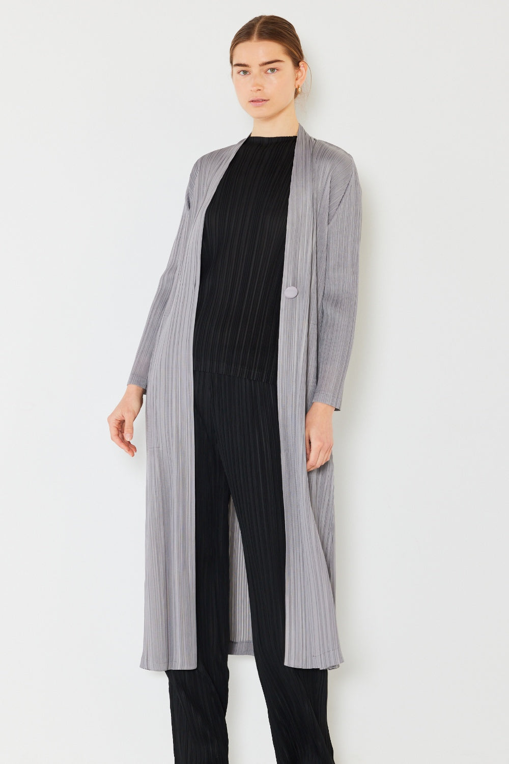 Marina West Swim Pleated Long Sleeve Cardigan-Angel Casuals