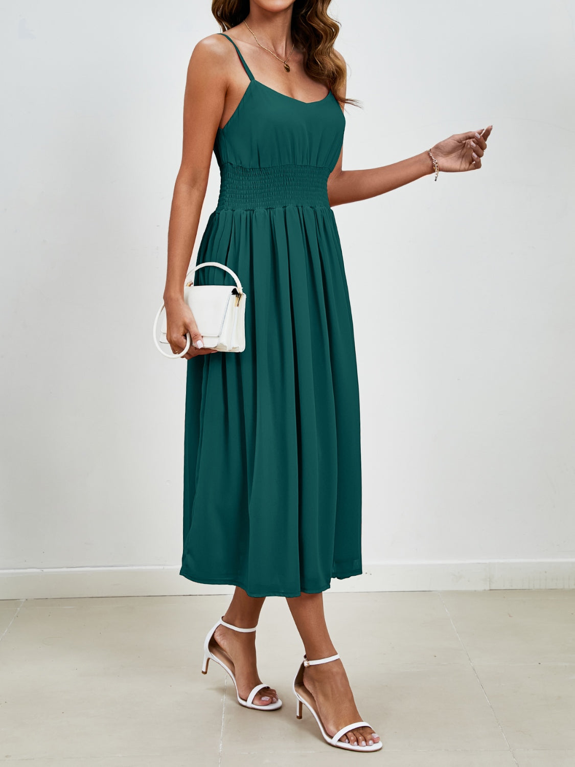 Scoop Neck Midi Cami Dress-Angel Casuals