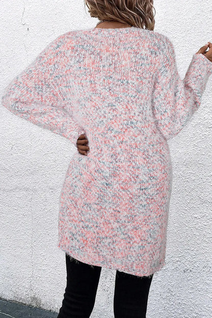 Pocketed Open Front Long Sleeve Cardigan-Angel Casuals