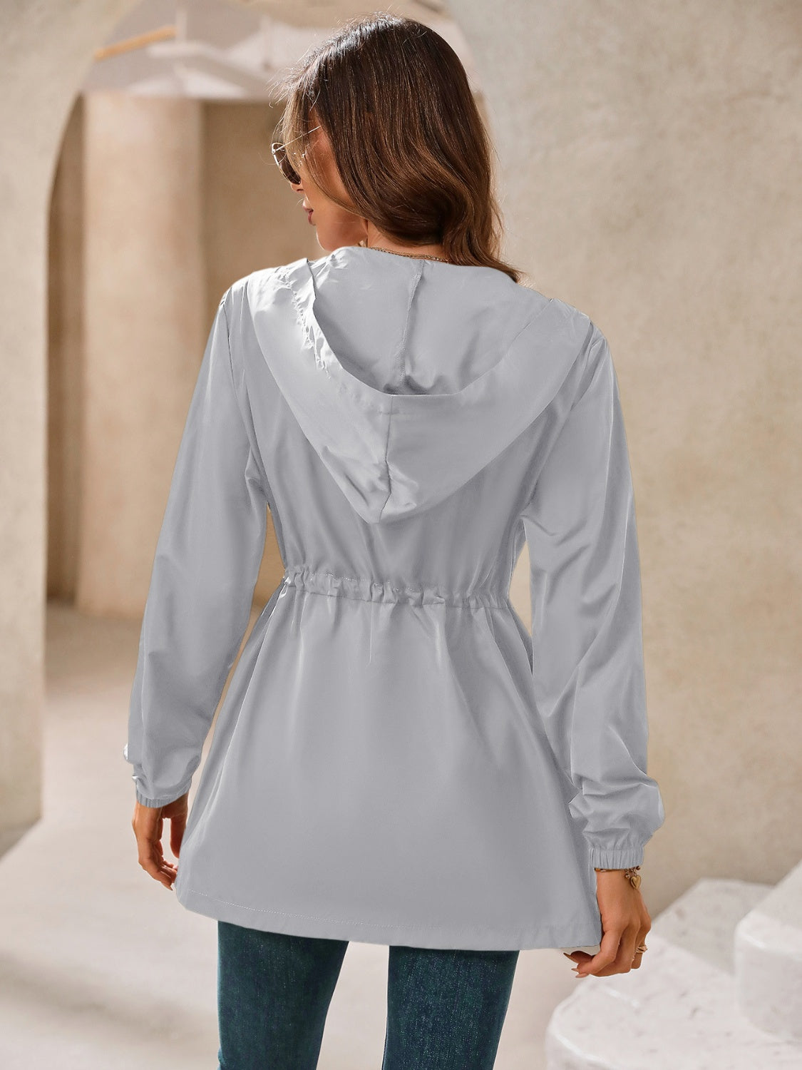 Ivy Lane Outdoor Waterproof Long Sleeve Hooded Windbreaker-Angel Casuals