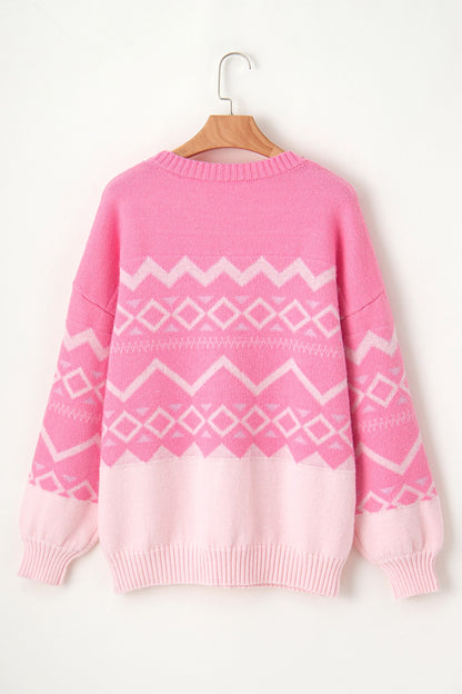 Round Neck Long Sleeve Sweater-Angel Casuals