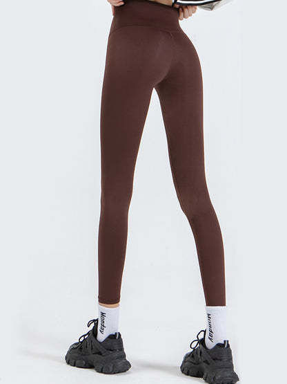 Wide Waistband Sports Leggings-Angel Casuals