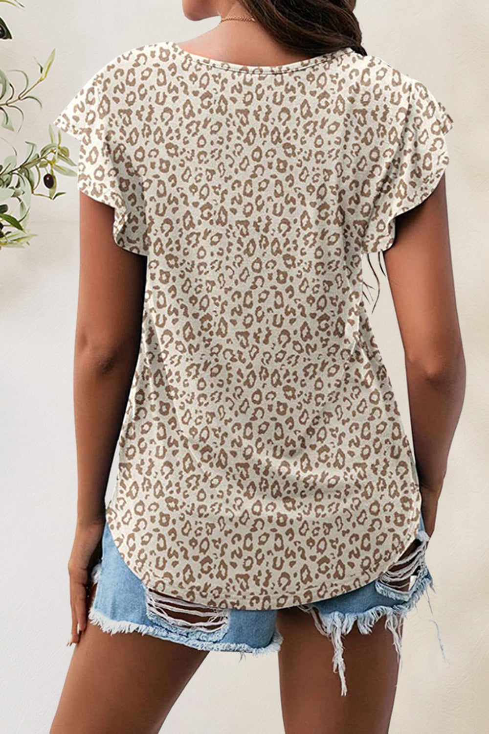 Printed Round Neck Short Sleeve T-Shirt-Angel Casuals