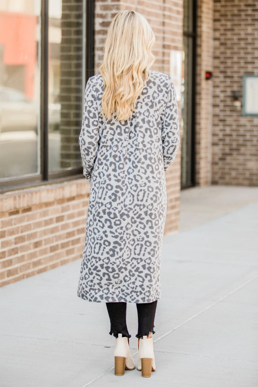 Open Front Leopard Cardigan-Angel Casuals