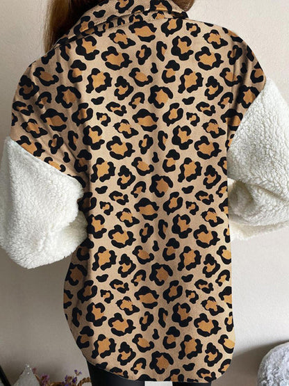 Fuzzy Button Up Long Sleeve Jacket-Angel Casuals