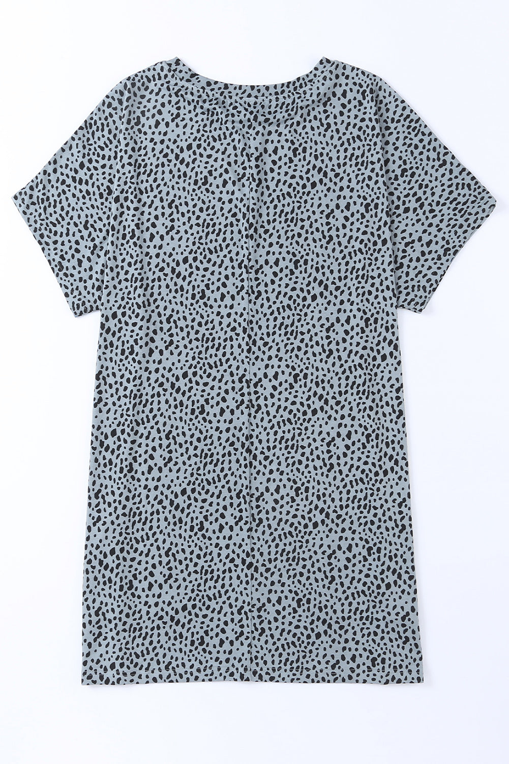 Animal Print Round Neck Tunic Tee with Pockets-Angel Casuals