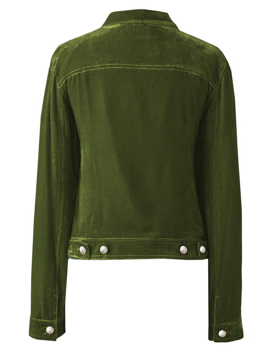 Button Up Long Sleeve Jacket with Chest Pockets-Angel Casuals