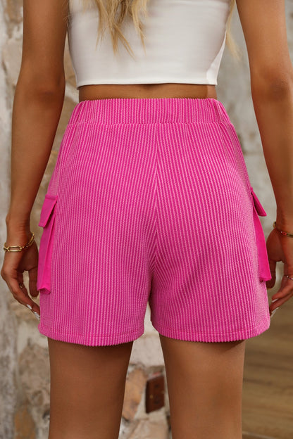 Drawstring High Waist Shorts-Angel Casuals