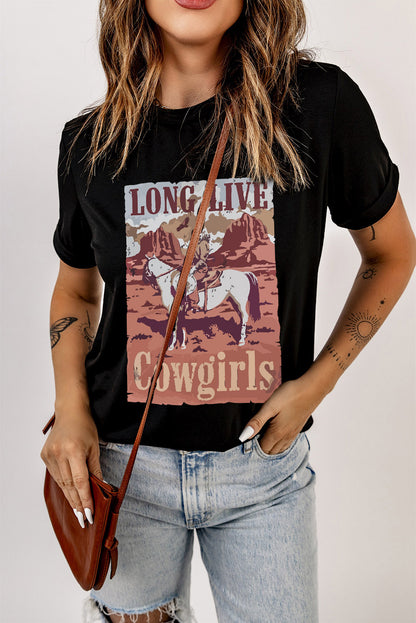 LONG LIVE COWGIRLS Graphic Tee-Angel Casuals