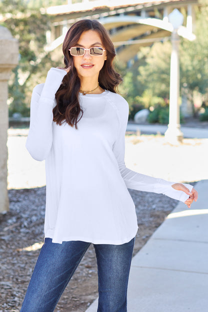 Basic Bae Full Size Round Neck Long Sleeve T-Shirt-Angel Casuals