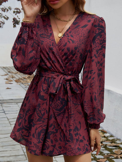 Devine Tied Surplice Long Sleeve Romper-Angel Casuals