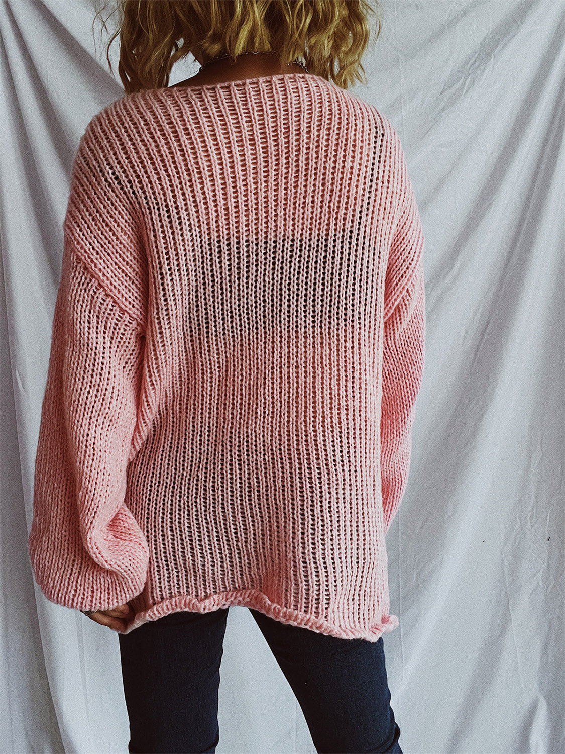 Boat Neck Dropped Shoulder Sweater-Angel Casuals