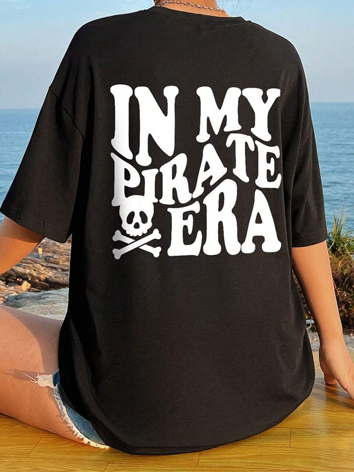 IN MY PIRATE ERA Round Neck T-Shirt-Angel Casuals