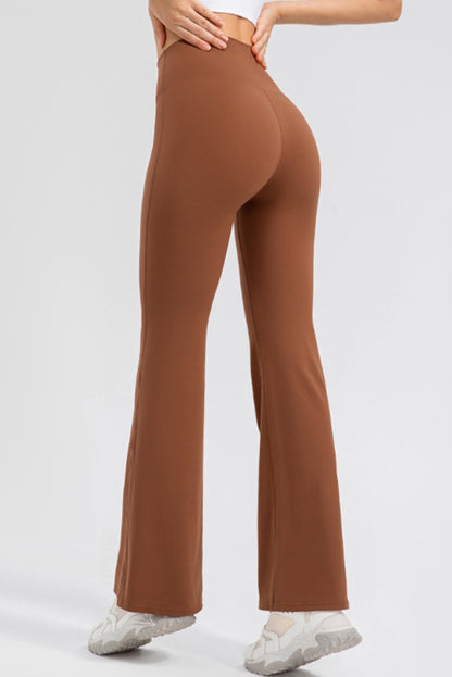 High Waist Straight Active Pants-Angel Casuals