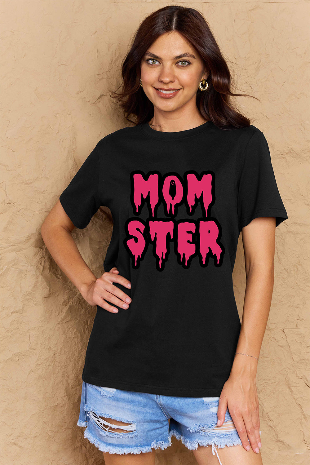 Simply Love Full Size MOM STER Graphic Cotton T-Shirt-Angel Casuals