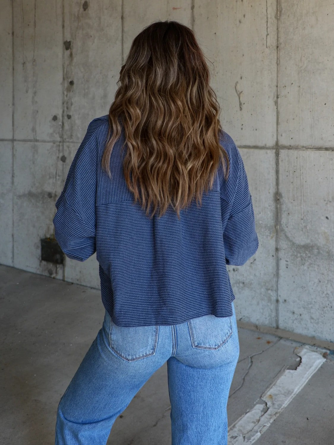 Ribbed Collared Neck Button Up Jacket-Angel Casuals