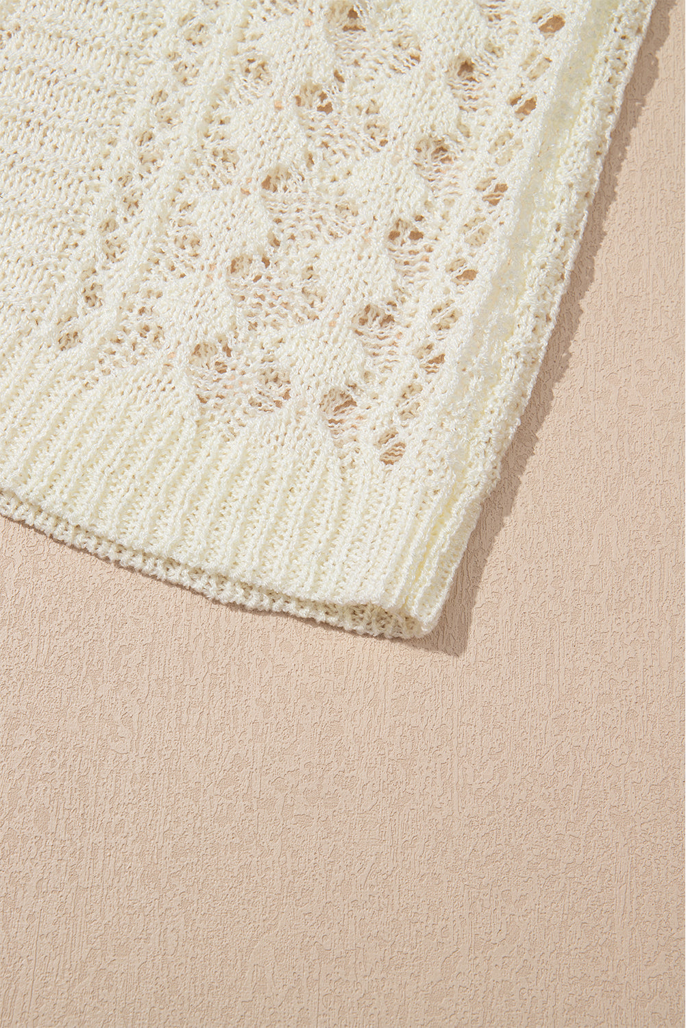 Hollow Out Drop Shoulder Sweater-Angel Casuals