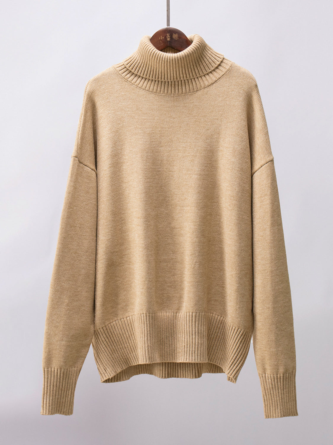 Turtleneck Long Sleeve Sweater-Angel Casuals