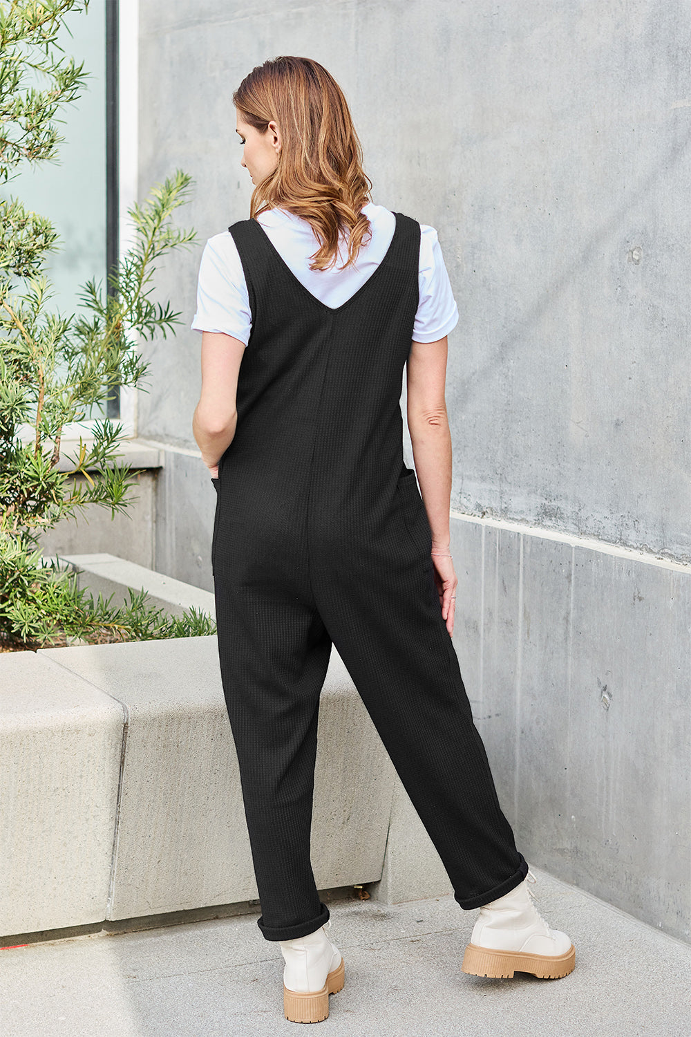 Double Take Full Size Sleeveless Straight Jumpsuit-Angel Casuals