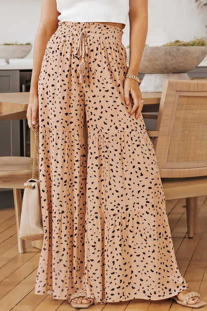 Printed Wide Tiered Pants-Angel Casuals