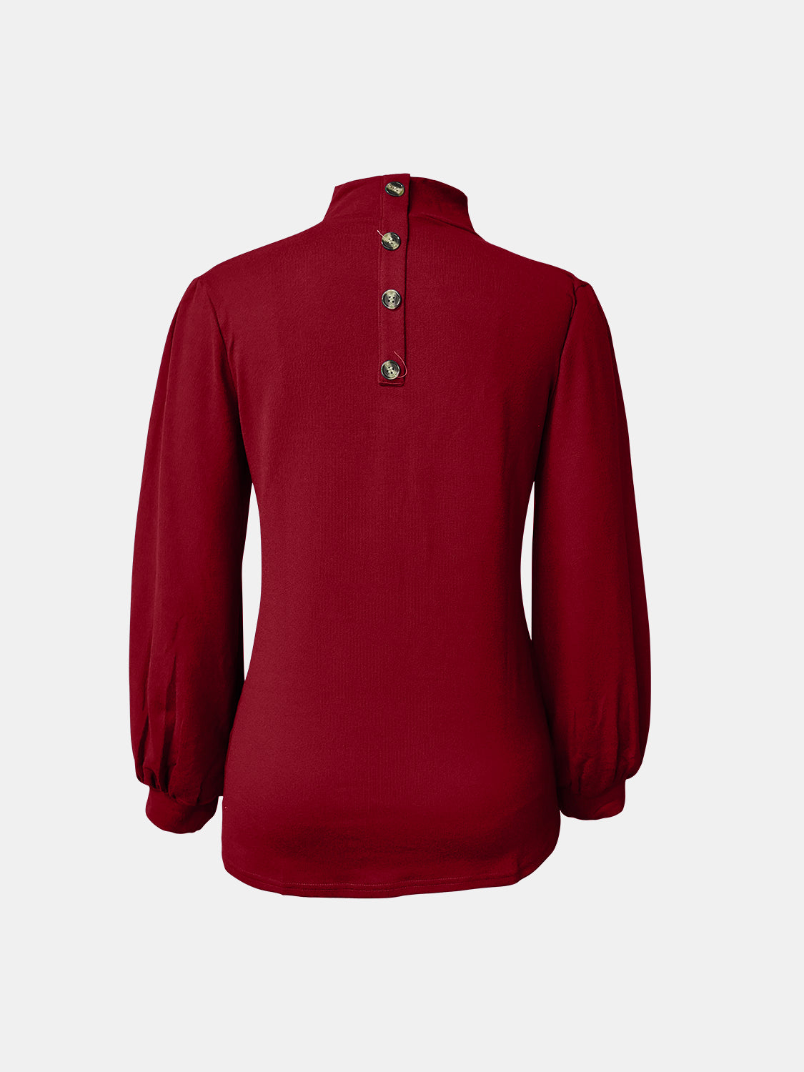 Full Size Mock Neck Long Sleeve T-Shirt-Angel Casuals