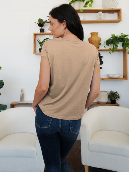 FAM-FAM V-Neck Short Sleeve T-Shirt-Angel Casuals