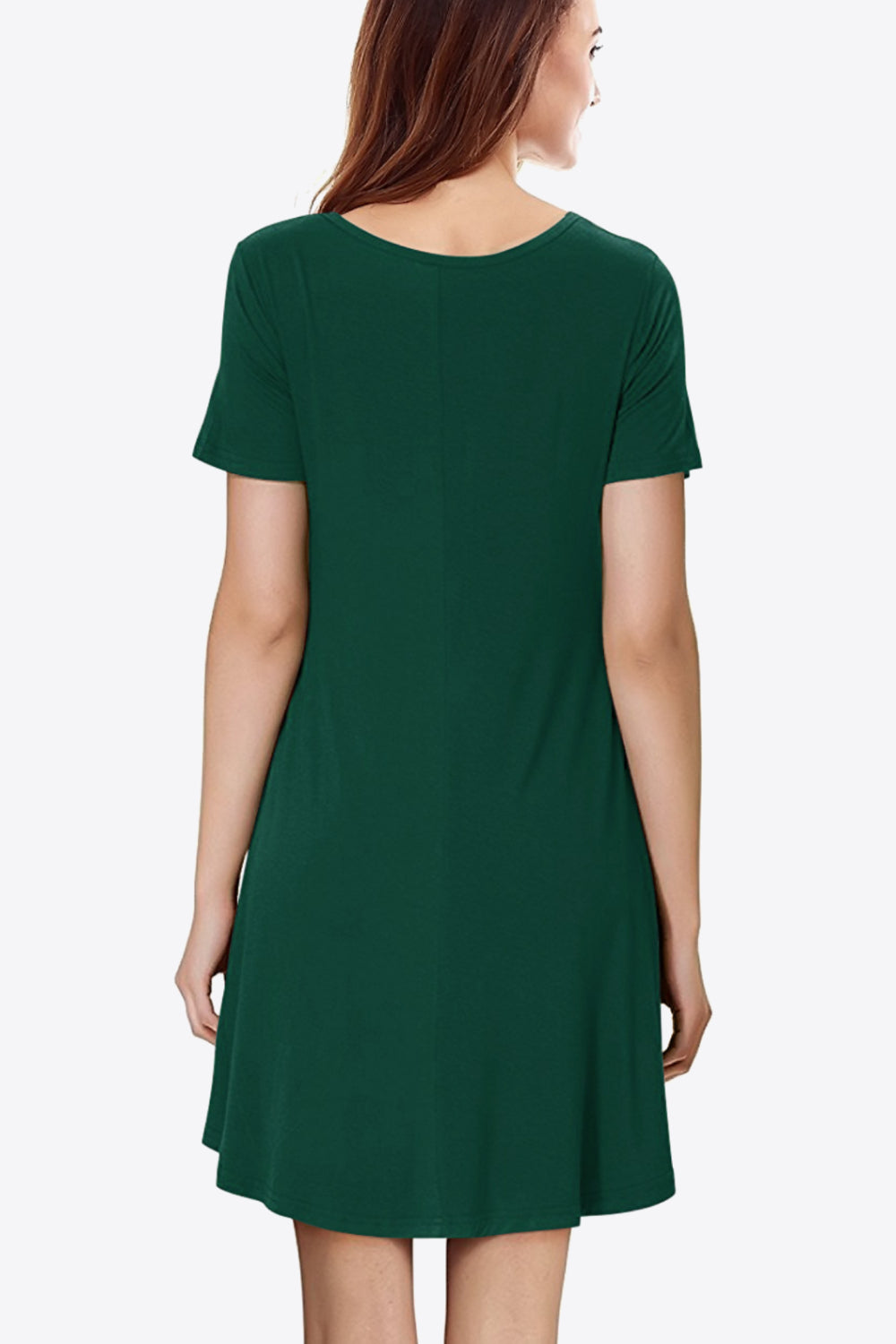 Short Sleeve V-Neck Knee-Length Dress-Angel Casuals