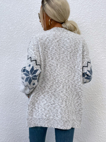 Heathered Pocketed Button Up Cardigan-Angel Casuals