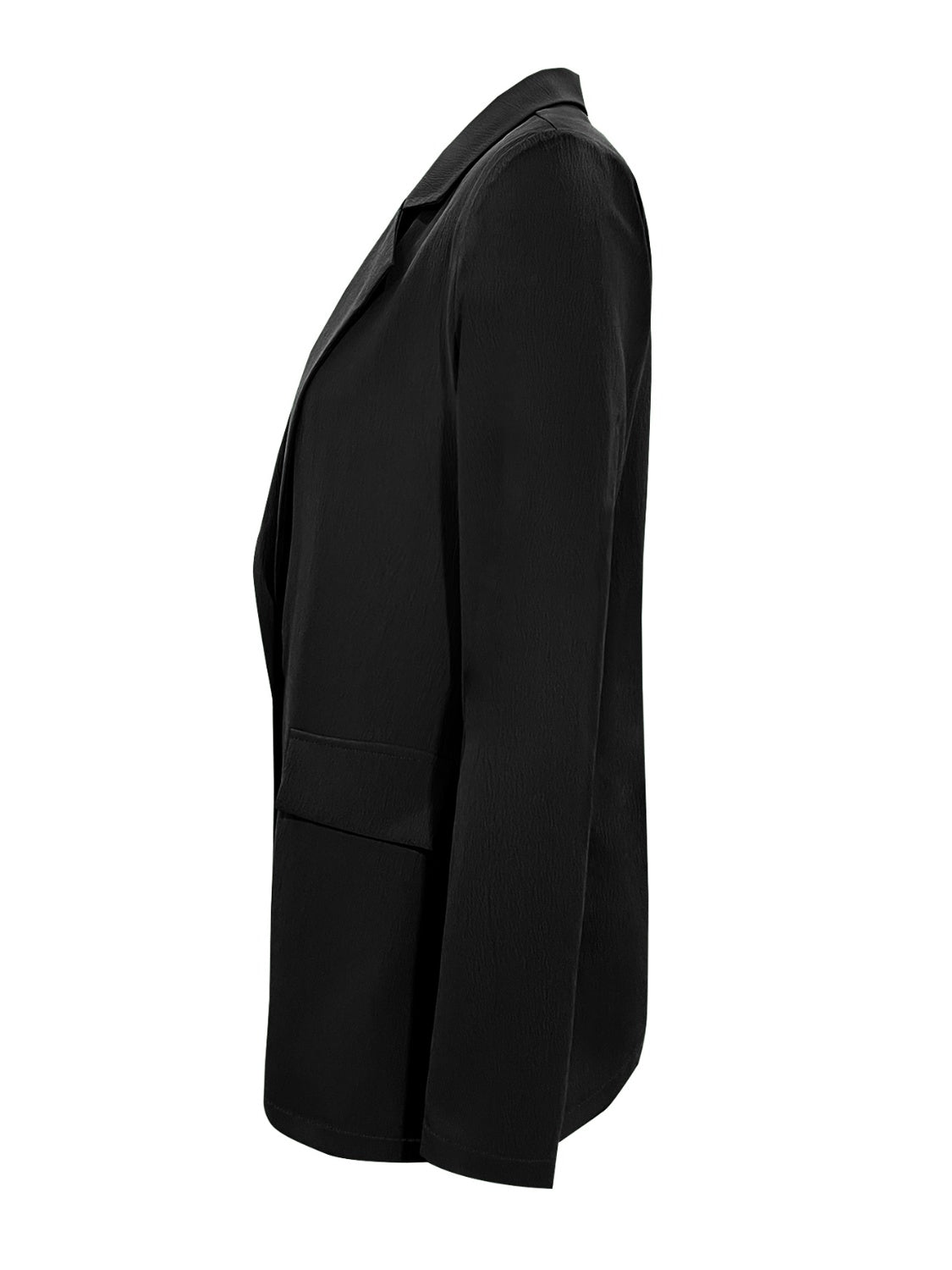 Lapel Collar Long Sleeve Blazer-Angel Casuals