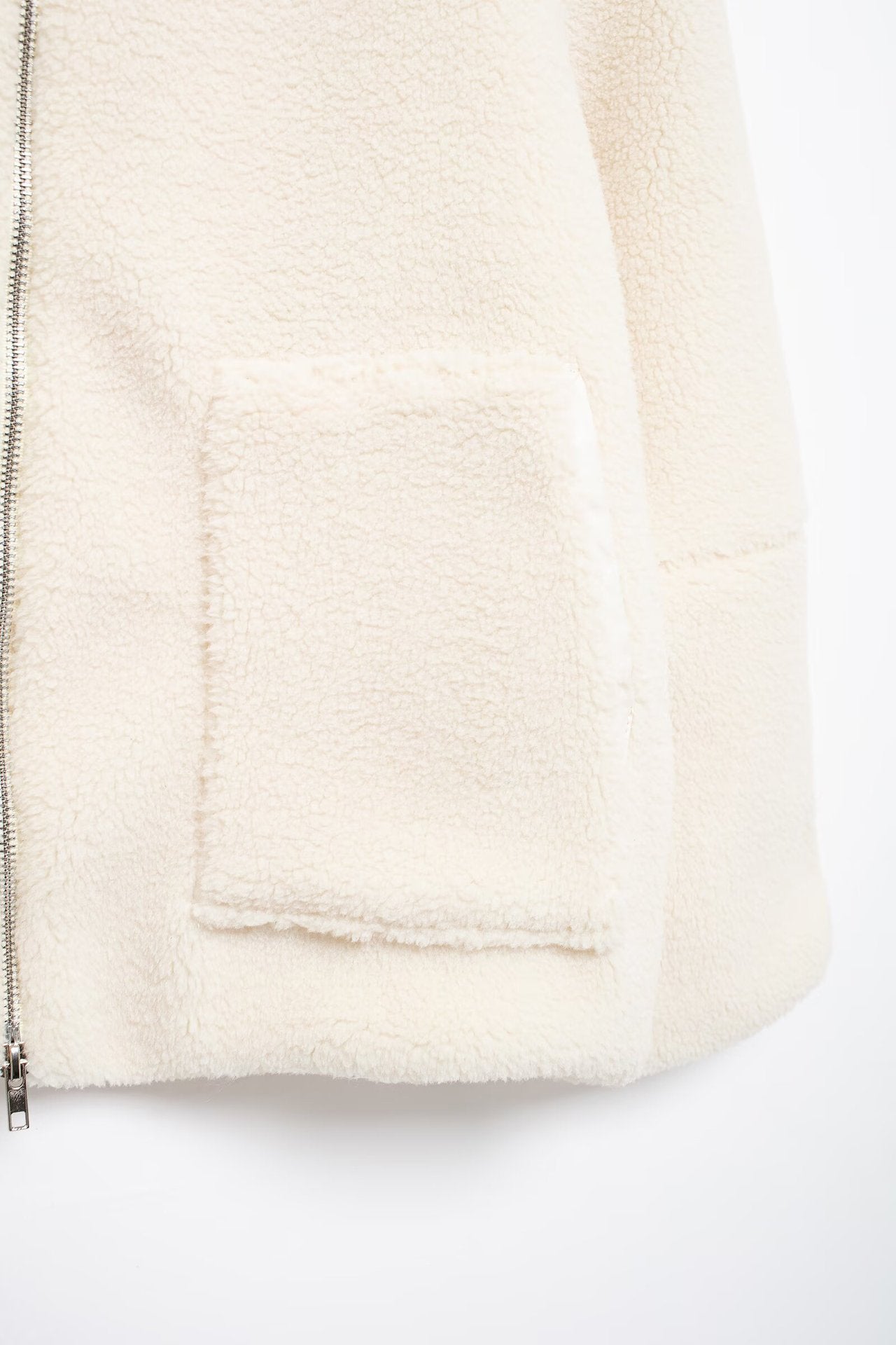 Turtleneck Zip Up Long Sleeve Plush Jacket-Angel Casuals
