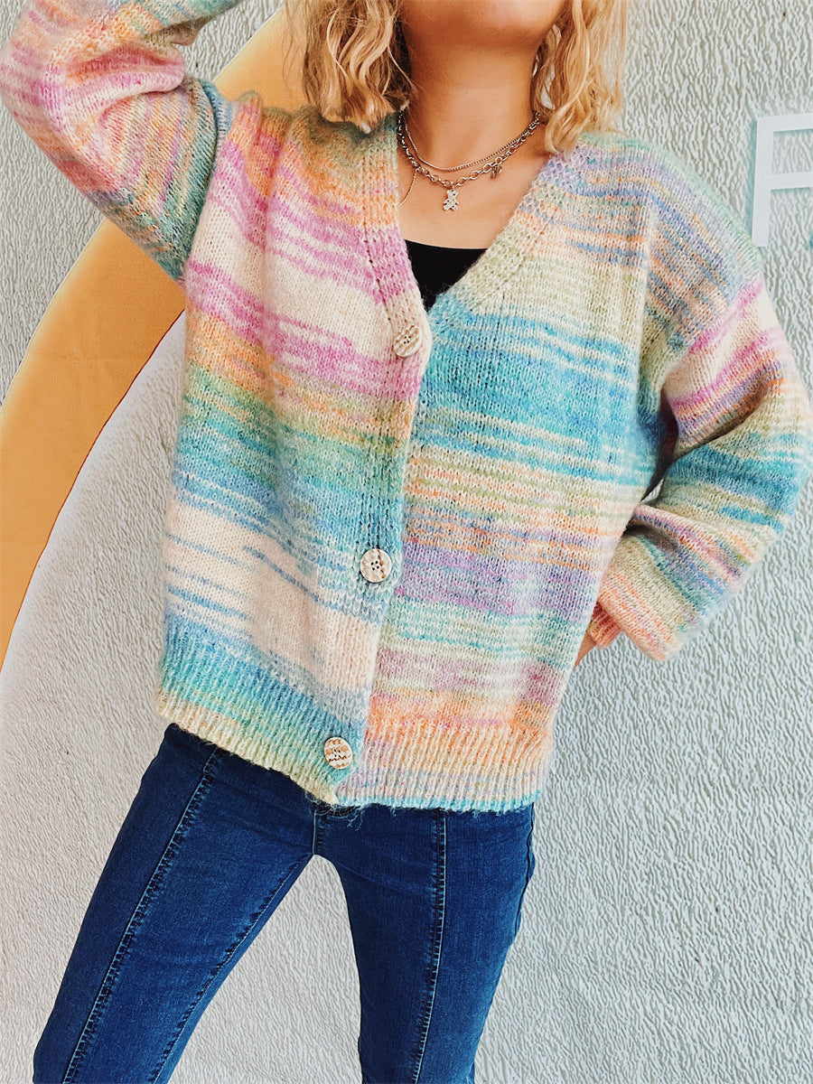Button Up Long Sleeve Cardigan-Angel Casuals