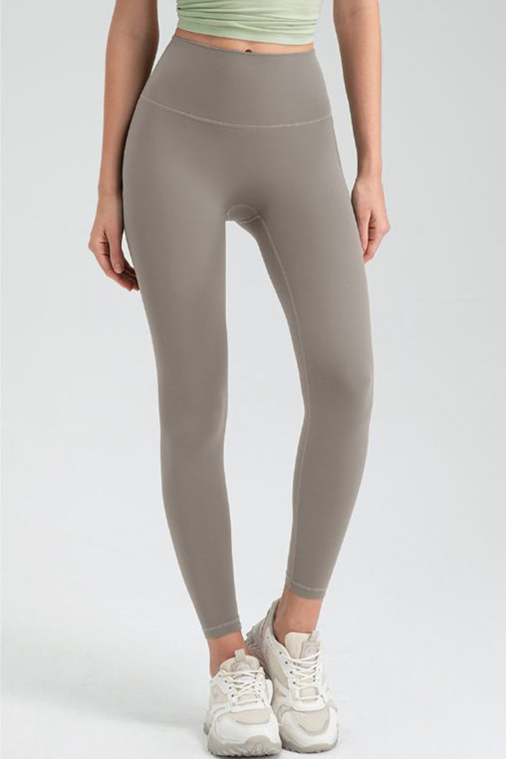 Wide Waistband High Waist Sport Leggings-Angel Casuals