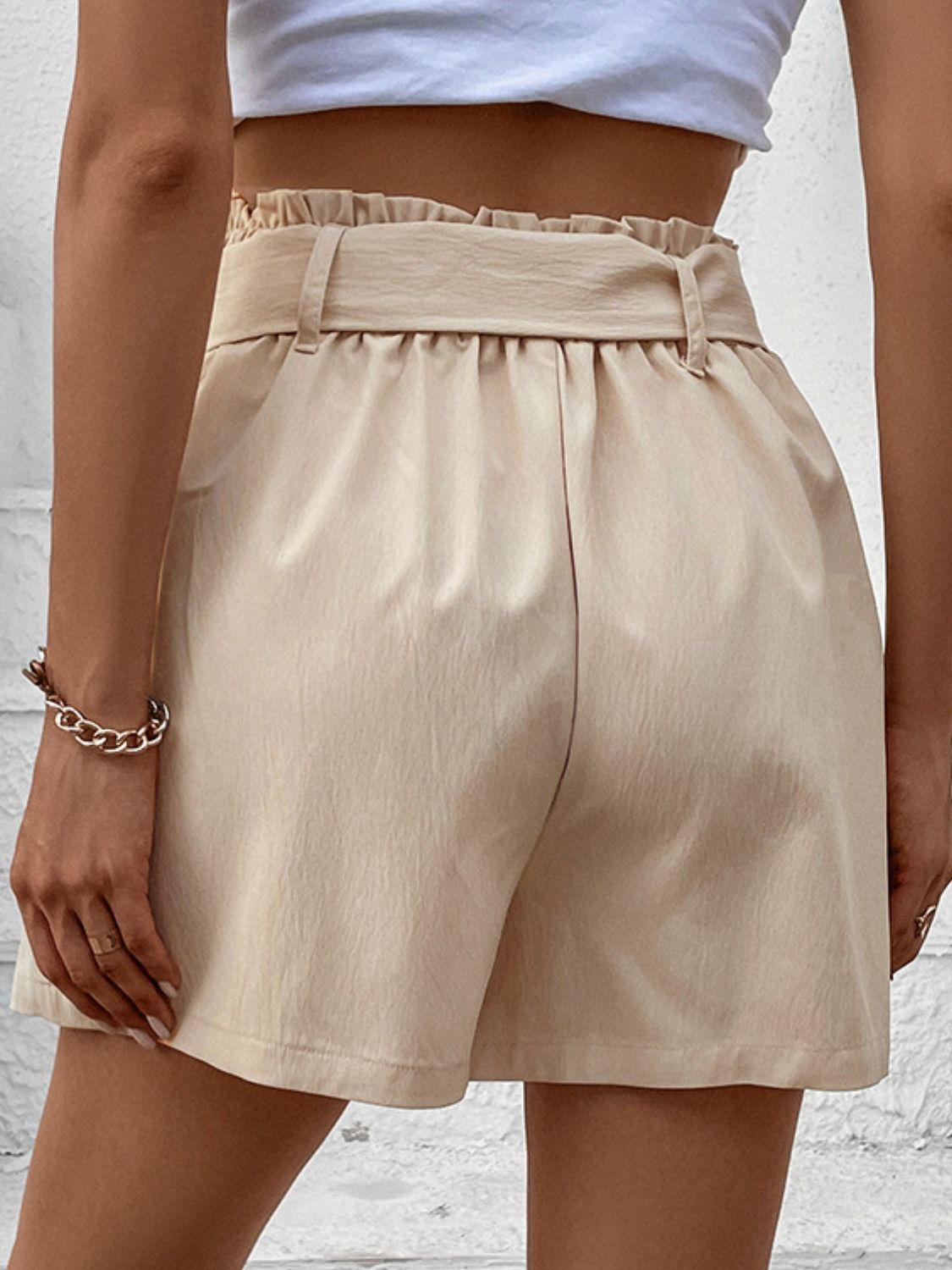 Belted Shorts with Pockets-Angel Casuals