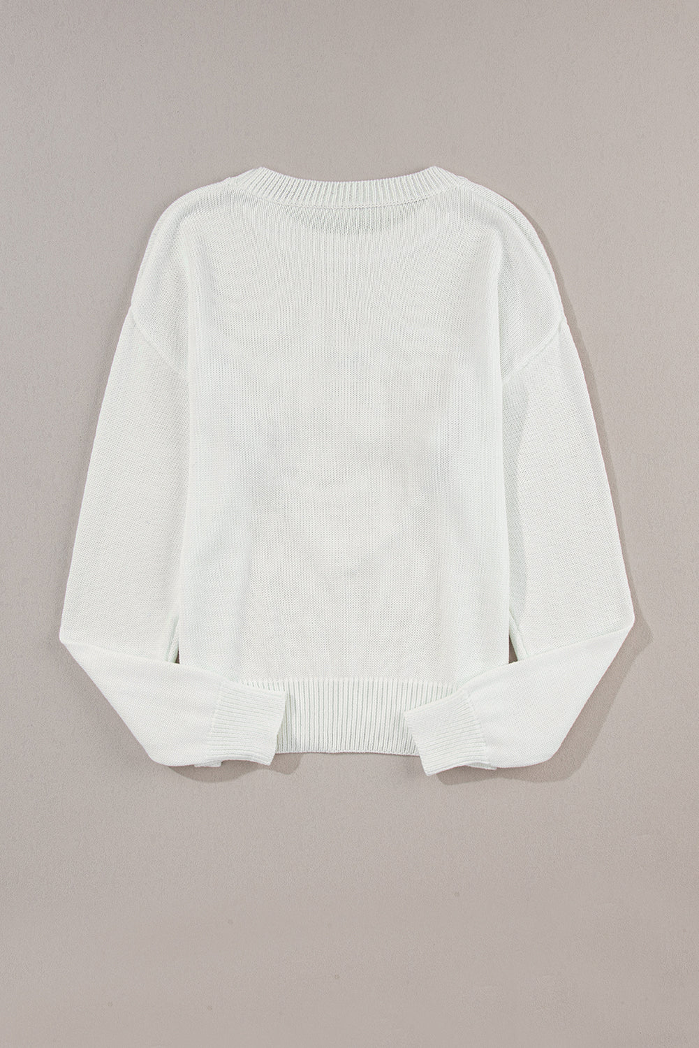 XOXO Round Neck Drop Shoulder Sweater-Angel Casuals