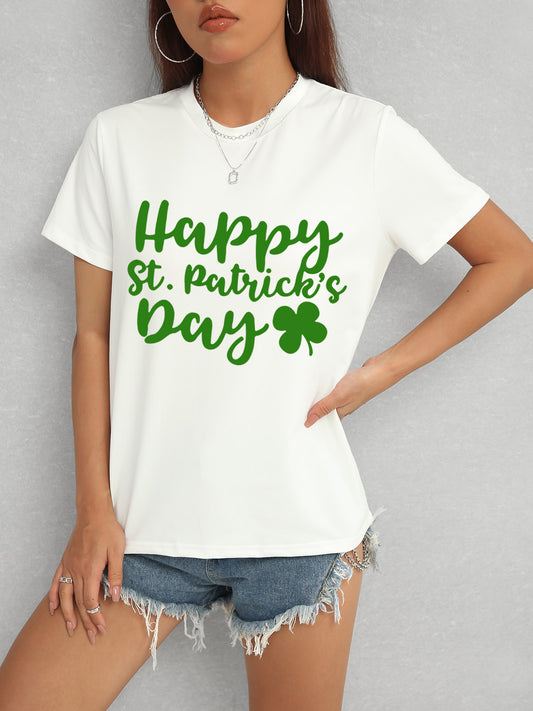 HAPPY ST. PATRICK'S DAY Short Sleeve T-Shirt-Angel Casuals
