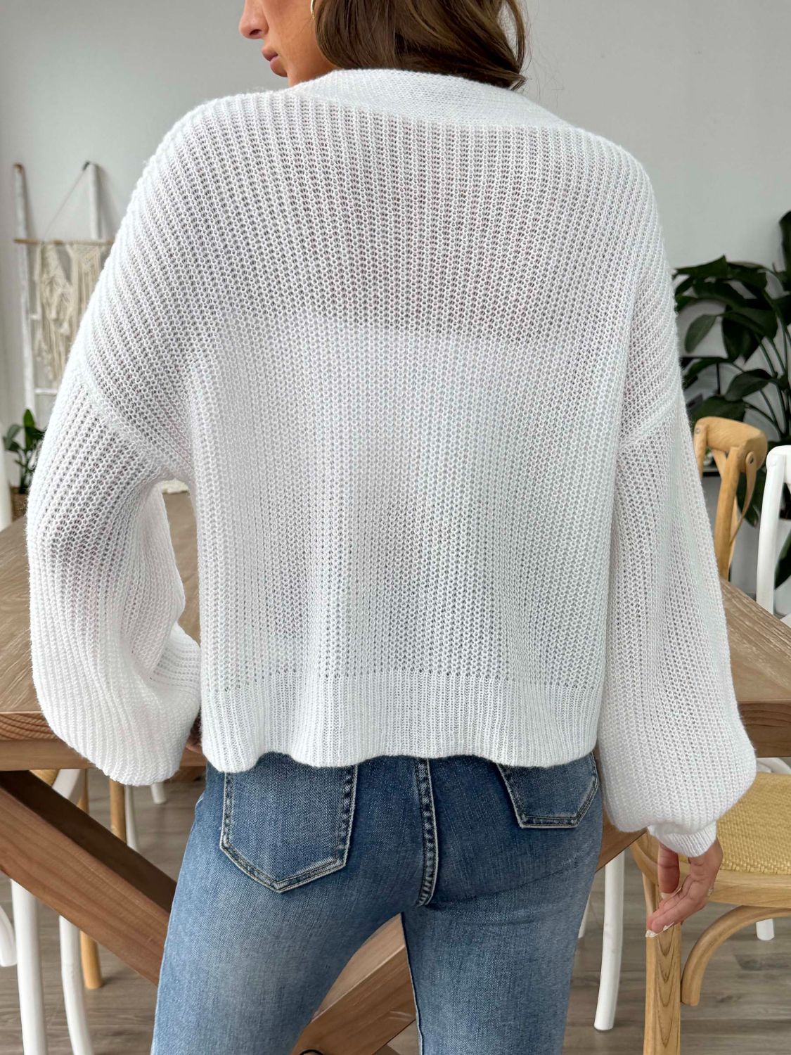 V-Neck Button Up Long Sleeve Cardigan-Angel Casuals