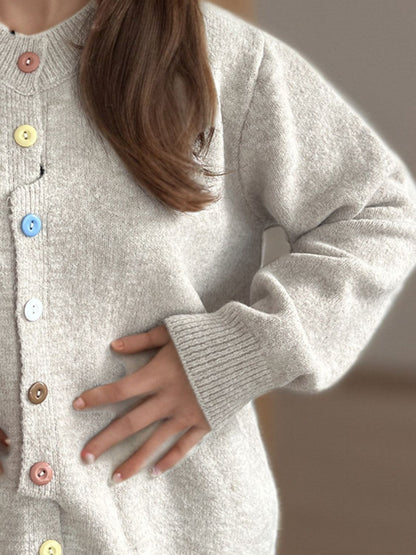 Button Down Long Sleeve Cardigan-Angel Casuals